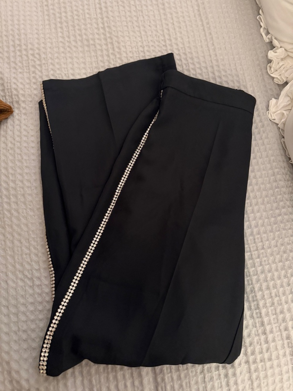 Lulu's Black Pants with Rhinestone Trim